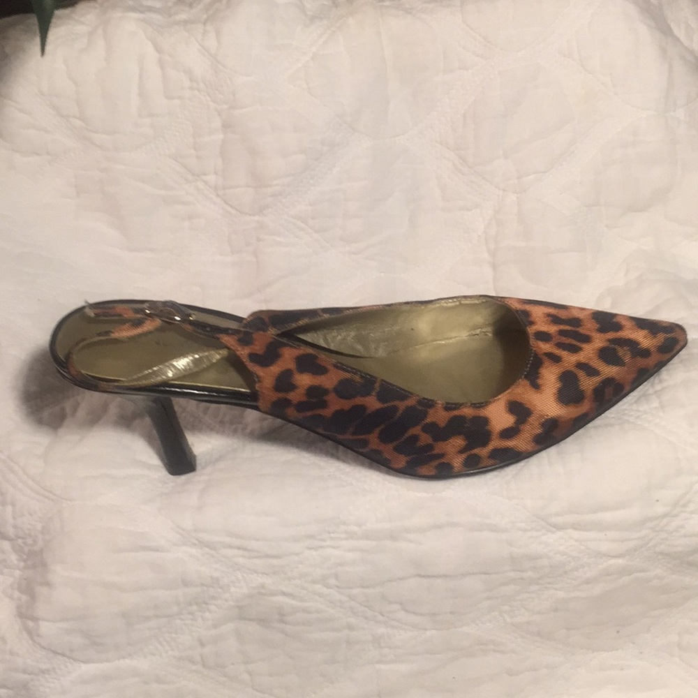 Animal printed sling backs